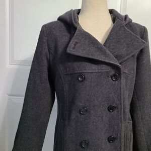 Charcoal Grey Wool Pea Coat